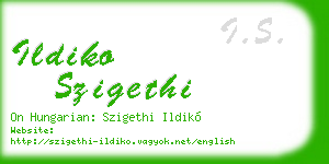 ildiko szigethi business card